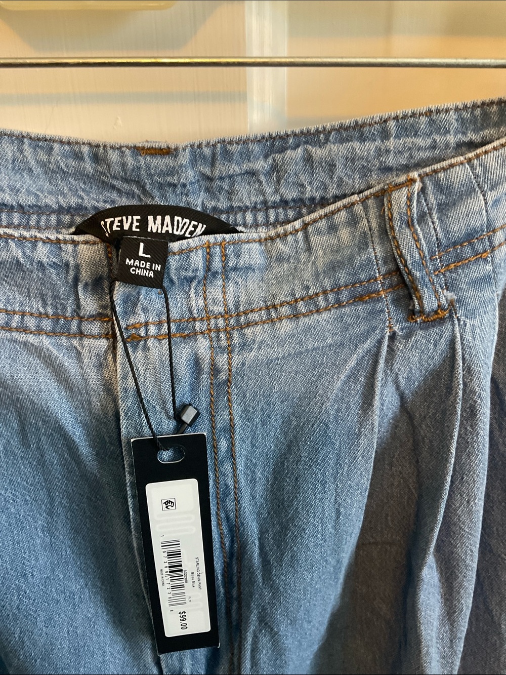 Steve Madden Light Blue Denim Wide-Leg Jeans - Picture 4 of 6